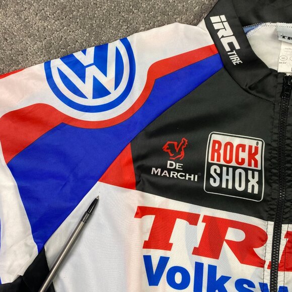 Vintage TREK Team Cycling Jacket Jersey Men's Large Lightweight Windbreaker Volk - Picture 3 of 11